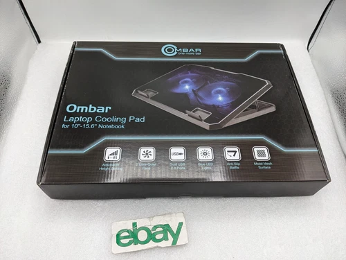 Ombar RGB Laptop Cooling Pad Dual Gaming Cooler Fans for 10-15.6" Laptop FREE SH