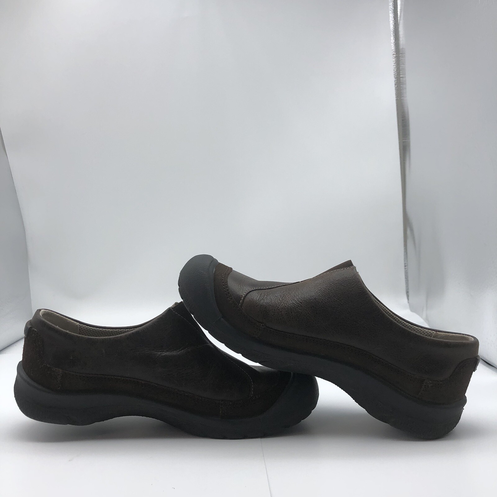 Zoccoli mocassini Keen donna Shelby in pelle da trekking marrone taglia 7