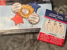 Baseball Balloon Bouquet Party Decorations World Series Birthday  Foil Latex