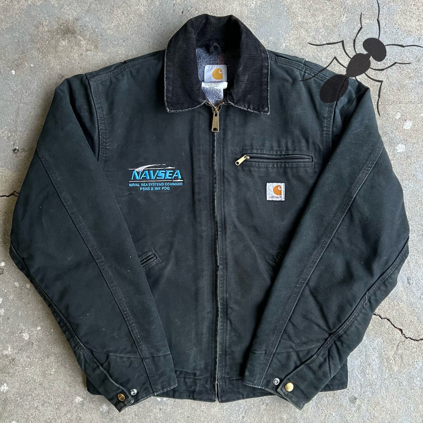 Vintage Y2K Carhartt Detroit J01 Black Work Jacket