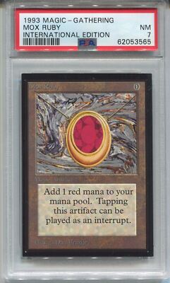 MTG Magic The Gathering International Edition Card Mox Ruby PSA 7