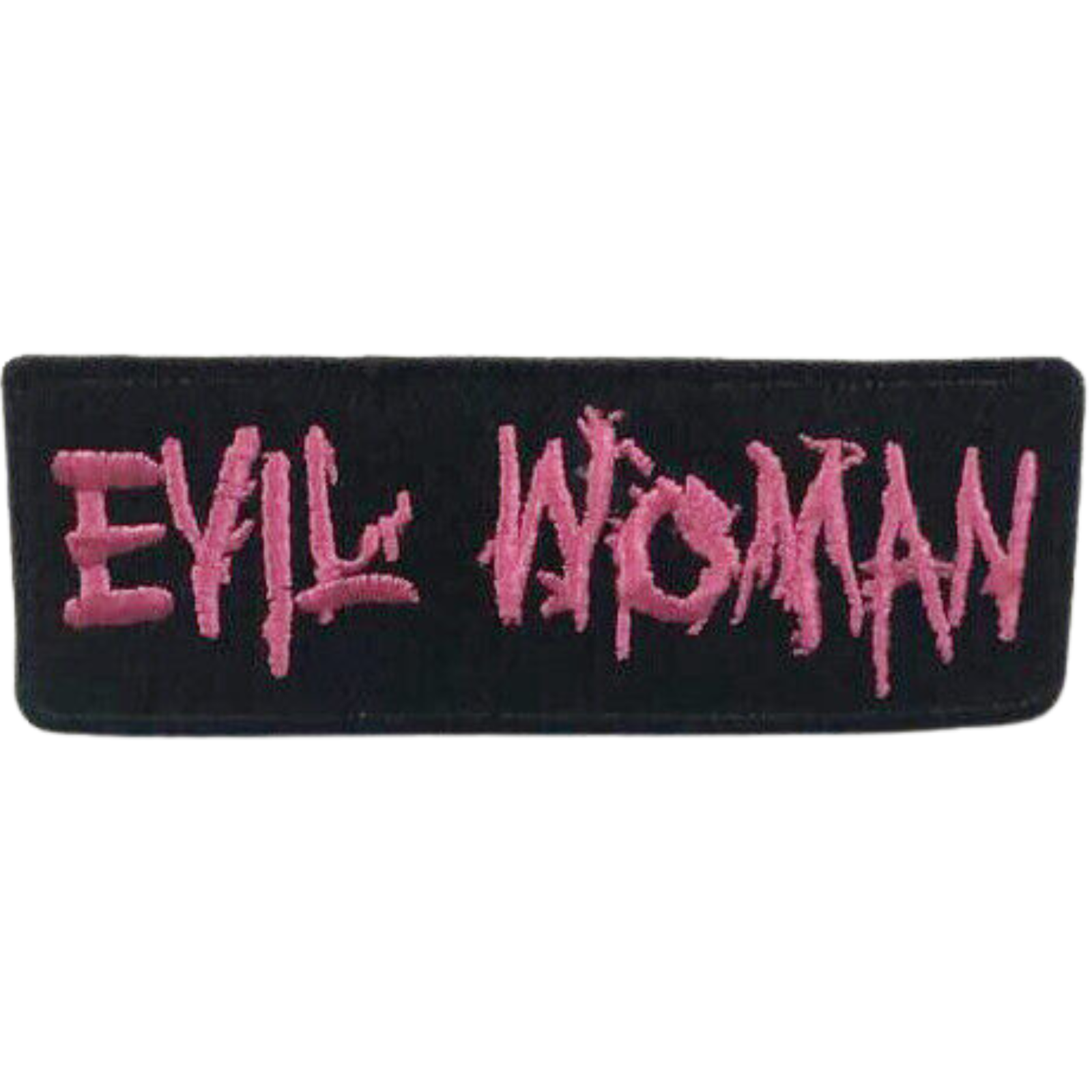 Evil Woman Embroidered Iron-On or Sew-On Black Badge Patch Appliqué  