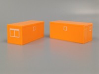 053600-004 - Herpa - 2X Baucontainer, Kommunalorange Neu Ovp 1:87
