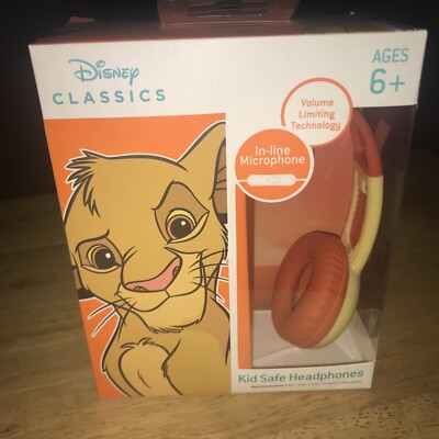 Disney  Lion King Safe Headphones Volume Limiting Age 6+ Volume Limiting New