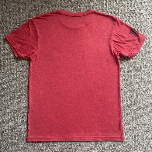 Mad Viking Beard Co T Shirt Mens Medium Red Short Sleeve Skull Lightweight RARE - Picture 2 of 10