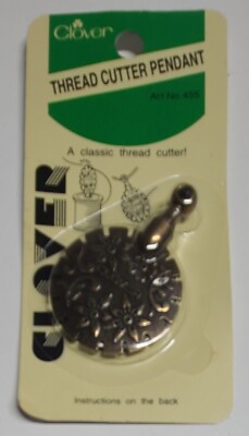 CLOVER Antique Gold Thread Cutter Pendant #455 - New and Sealed