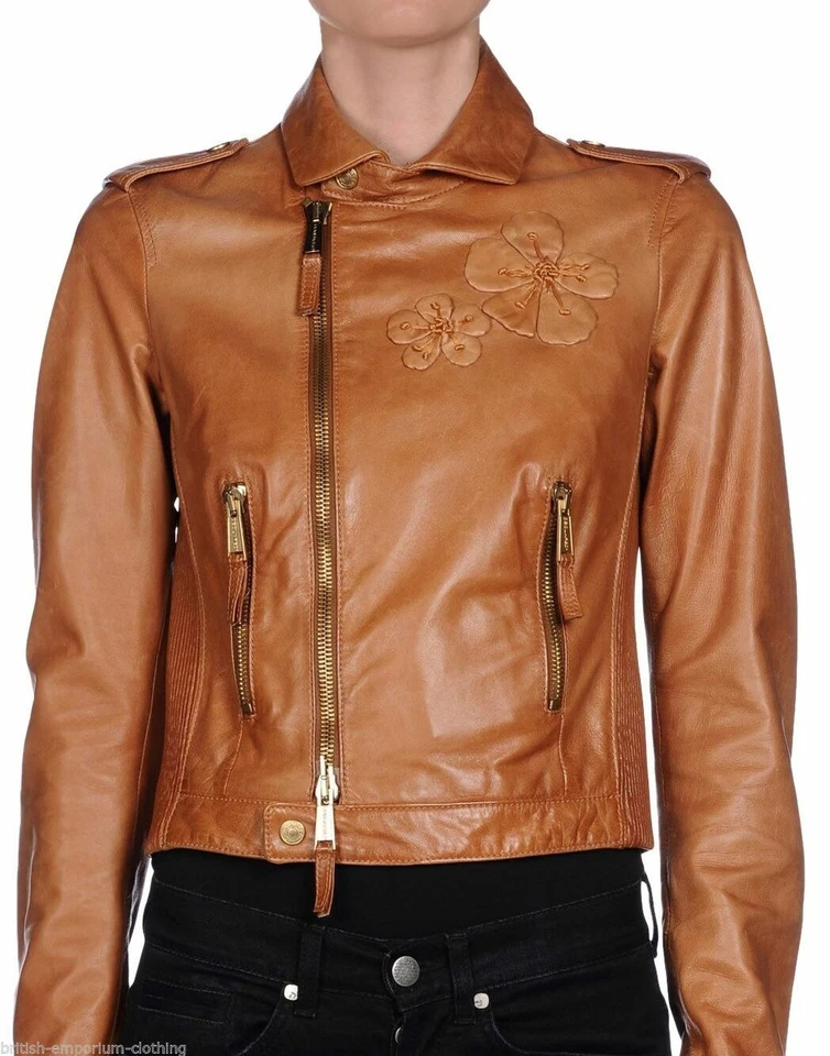 €1595 DSQUARED2 Women's Genuine Lamb Leather Biker Jacket IT 40 - XS - UK 8 NEW - Image 2 of 4