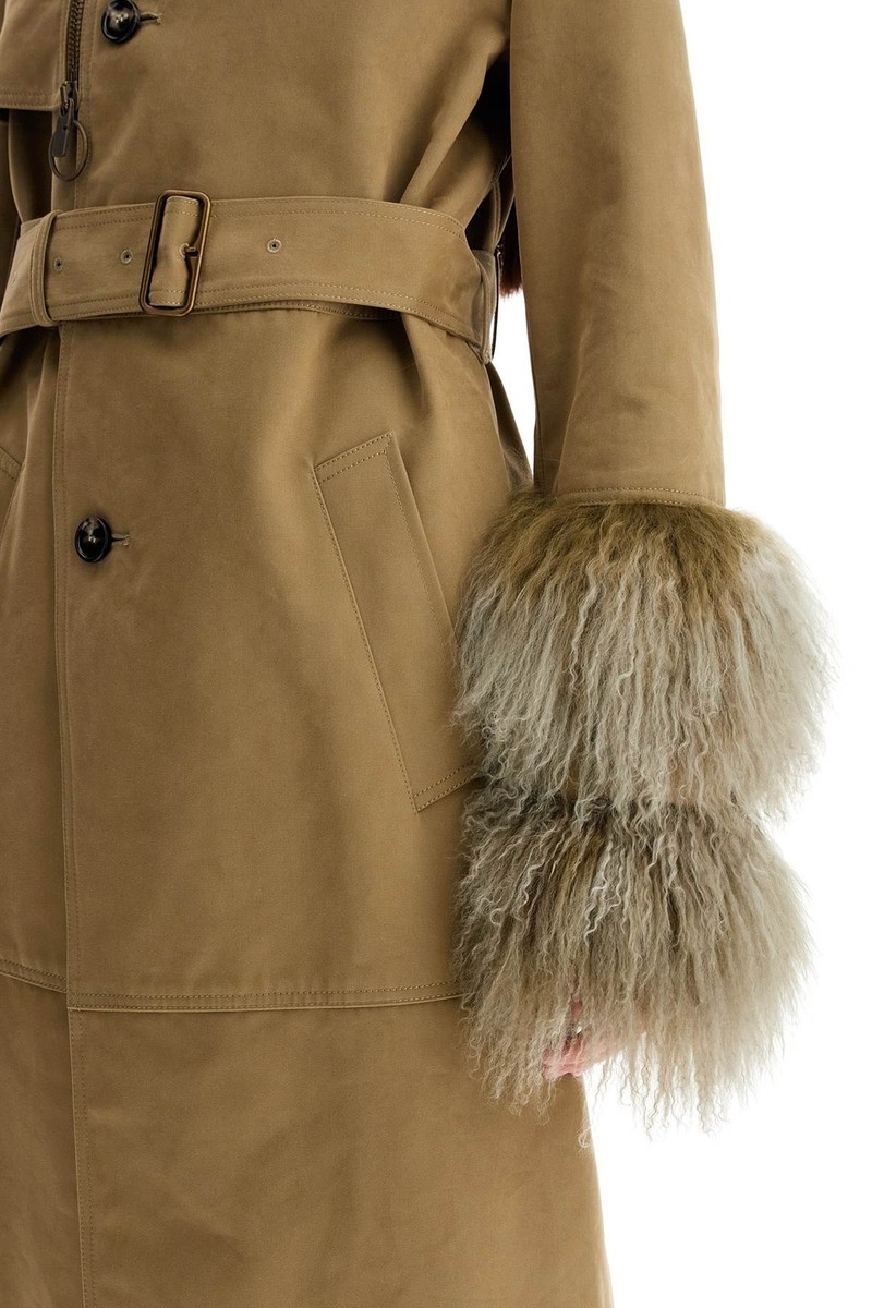 アウターその他 BURBERRY Women Outer 8099432 C1593 GREEN Trench Jacket Parka BURBERRY Women Sz. 8 8099432 C1593 Beige