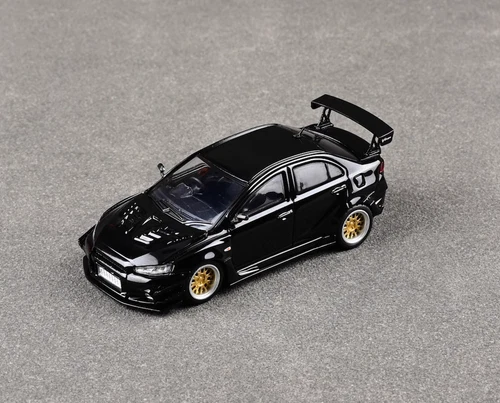 CM 1:64 Black JDM Evolution EVO Lancer 10 X Sports Model Diecast Metal Car - Picture 2 of 7