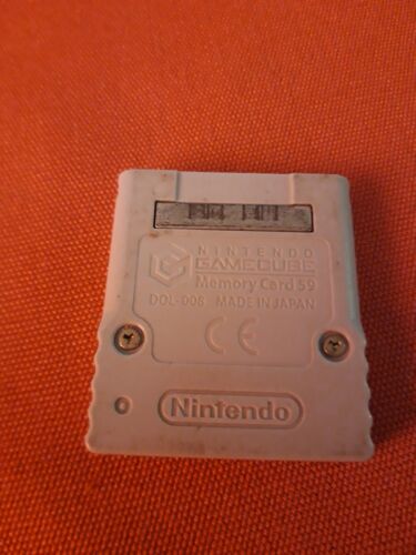 Card Memoria Memory Card Ufficiale 59 Blocco Nintendo Gamecube Gc DOL-008 Grigio - Foto 1 di 2