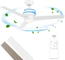 Ceiling Fans with Lights, 42 inch Low Profile Ceiling Fan with Light and Remote