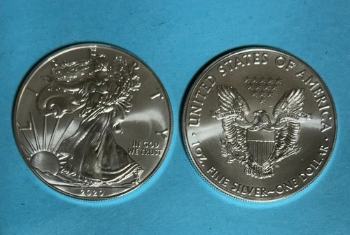 2020  American Silver Eagle - GEM BU fresh from U.S. Mint tube