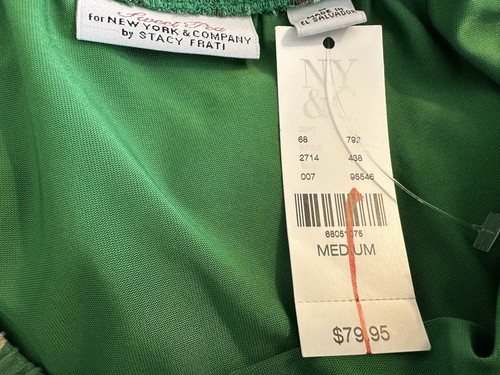 Abito senza spalline Sweet Pea For NY & CO Stacy Frati verde uccellino floreale taglia M nuovo con etichette - Foto 10 di 12