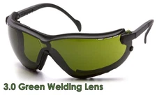 Pyramex V2G Safety Glasses with Green Welding Lens 3.0