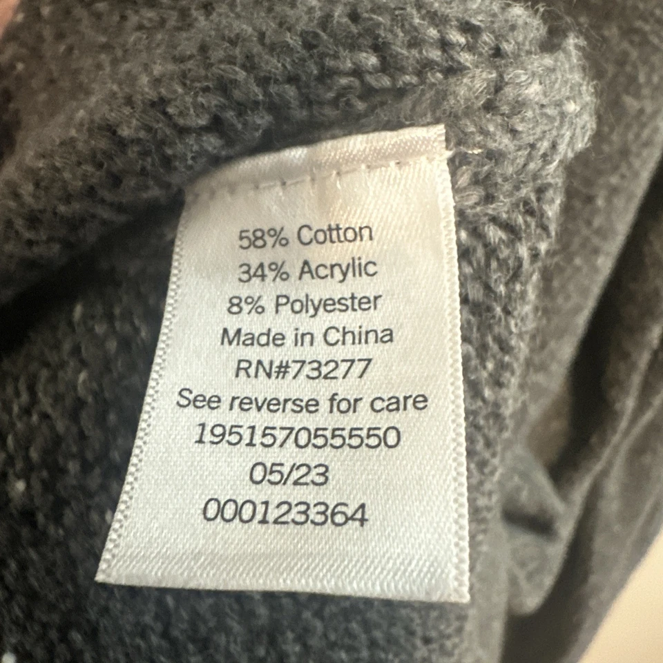 Suéter Sonoma Para Hombres Cuarto Cremallera Talla XXL Alto - Gris Tejido  Foto 4 de 4