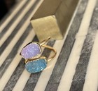 Vintage Double Druzy Quartz Crystal Ring Size 7 — photo 7