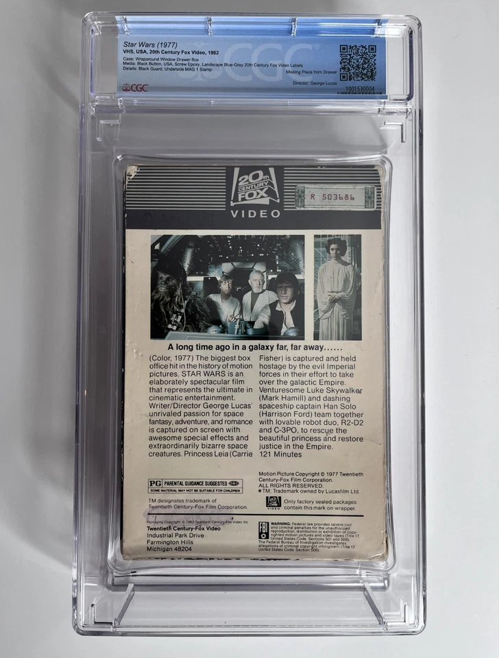 1977 Star Wars -VHS 1982 20th Century Fox Original Video Matching /Serial Number - Image 3 of 3