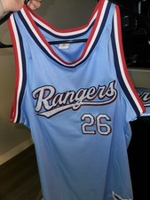Texas Rangers X Dallas Wings bedazzled #26 Jersey Size L Blue Red White