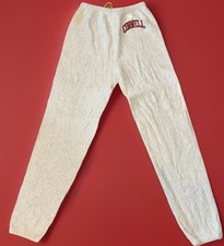 Vintage 1980s Champion Reverse Weave Sweat Pants Gray Medium Cornell Basketball