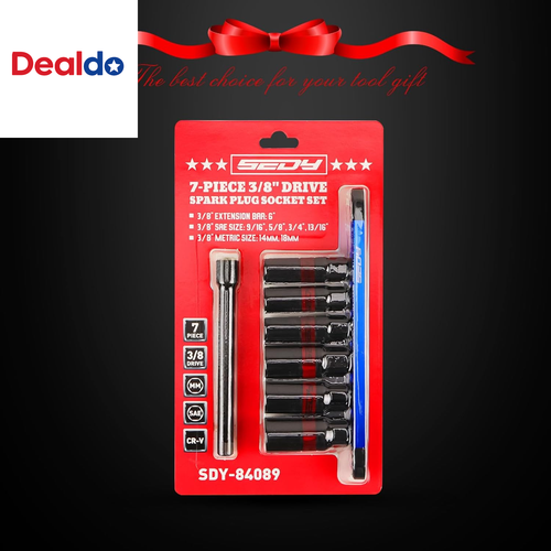 8-Piece 3/8''-Drive Spark Plug Socket Set, SAE & Metric Impact Spark Plug Socket - Picture 9 of 12