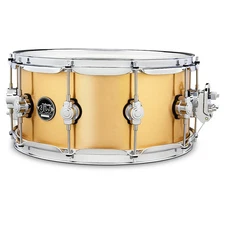 DW Performance Series 1 mm Polished Brass Snare Drum 14 x 6.5 in.