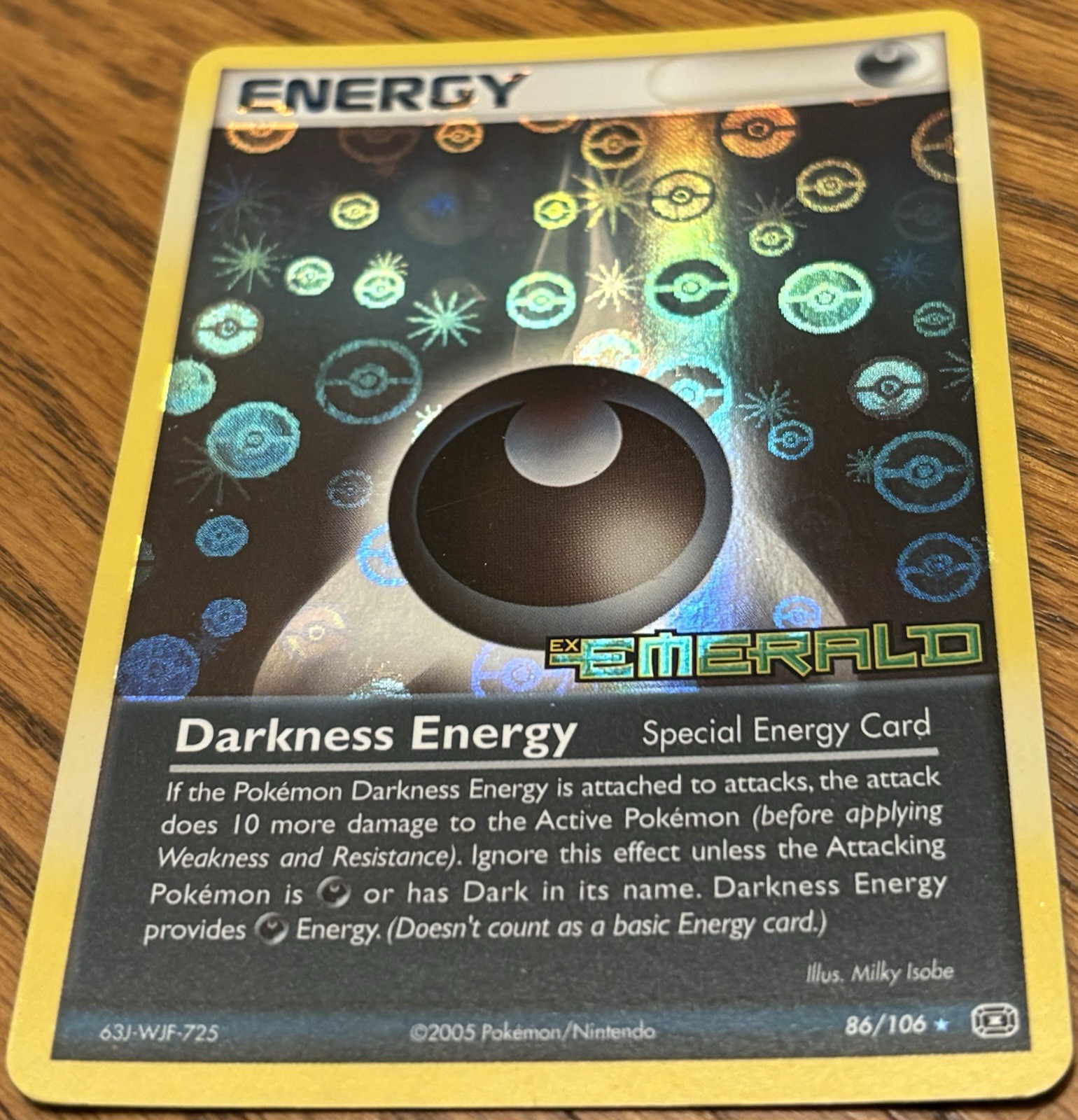 2005 Pokemon EX Emerald Darkness Energy 86/106  Reverse Holo Stamped  NM/VLP 🔥