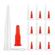 12Sets Caulk Tube Caps and Nozzles for Smoothing and Sealing Home Repairs