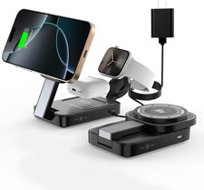 Magnetic Wireless Charger for iPhone 17 Pro Max Air 15W 3in1 Fast Mag-Safe Charg
