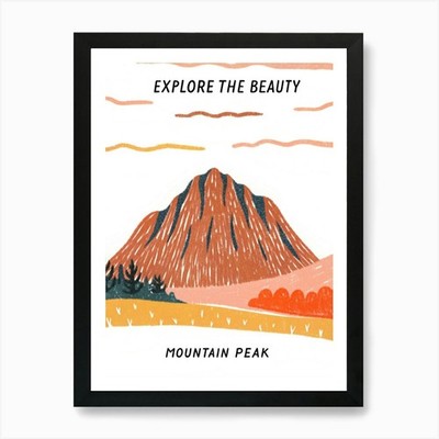Explore The Beauty Mountain Peak Ar Gerahmtes Wandbild Poster Leinwanddruck Bild