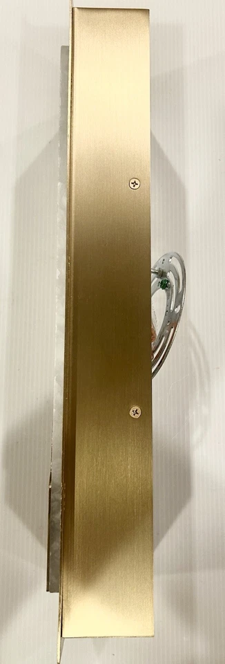 12” x 5” Modern Gold & Marble Alabaster Wall Sconce Vanity Entryway Lighting NIB - Image 2 of 4