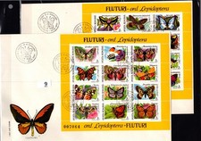 / ROMANIA 1991 - 2 FDC - BUTTERFLIES - INSECTS