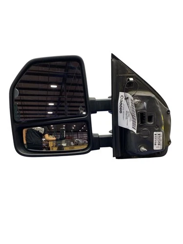 2017-2022 FORD F350 FRONT LEFT DUAL ARM POWER FOLD DOOR MIRROR | CHROME *SCUFFS*