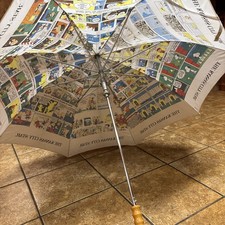 Vintage Umbrella Newspaper Comic Strip Cartoons The Kansas City Star Wood Handle