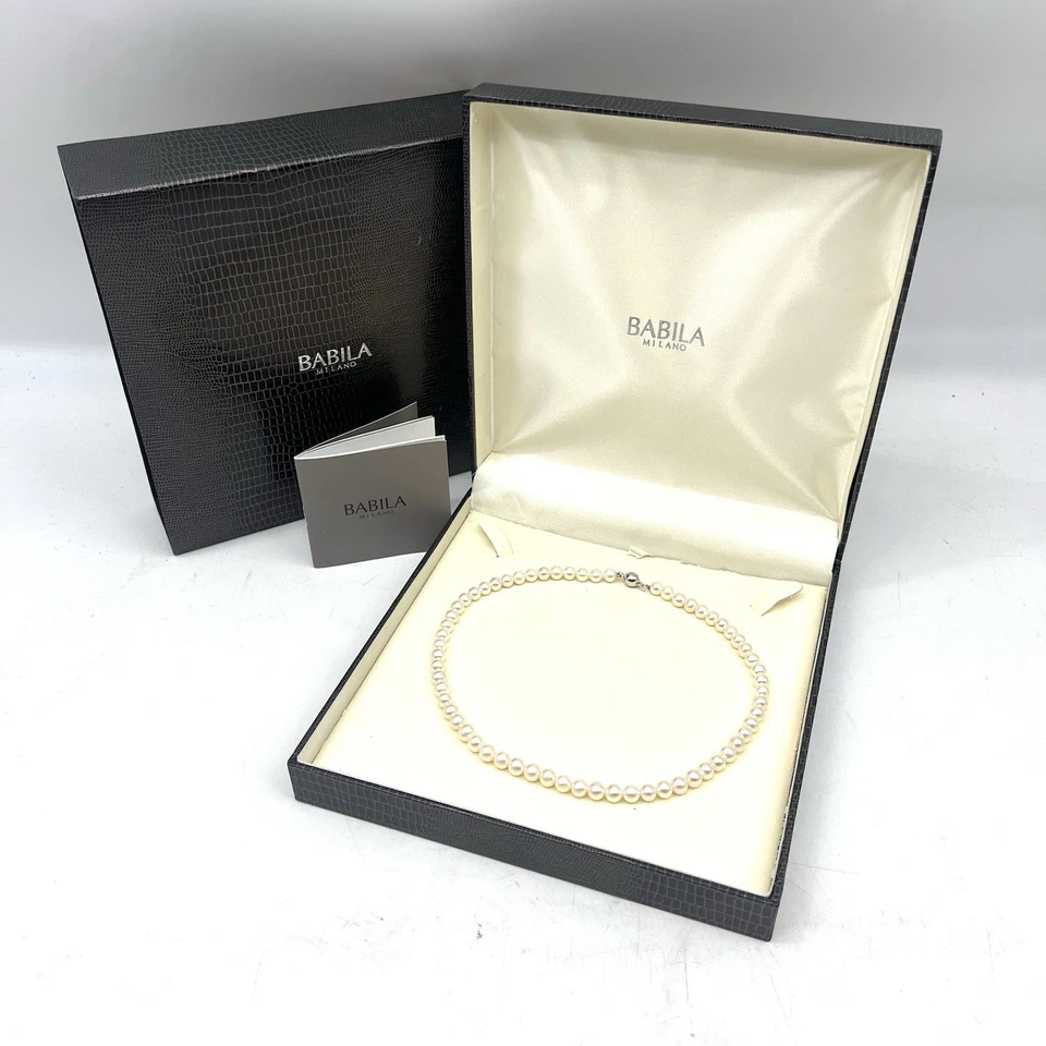 Collana  Babila Milano Girocollo  perle di acqua dolce diam 6,5-7 mm certificate - Immagine 2 di 4