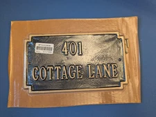 Outside home address plaque 10"x6" - 401 COTTAGE LANE