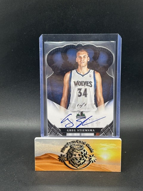 2012 Preferred Crown Royale Signatures 1/1 Black Rookie Auto Greg Stiemsma #470