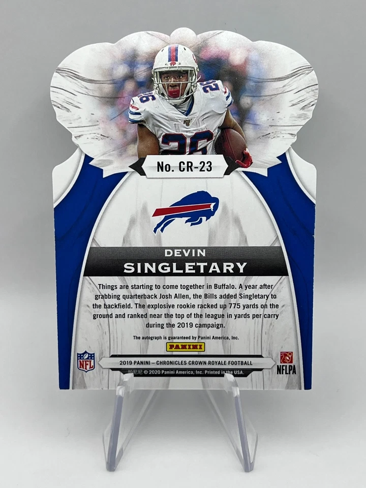 Devin Singletary - 2019 Chronicles Crown Royale Rookie Auto #CR-23 Blue /50 SP - Image 4 of 4