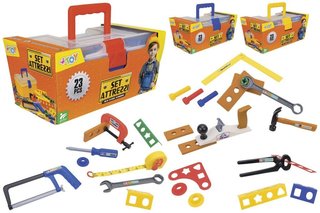 Sar X Valigetta ATTREZZI Giocattolo 23 Pezzi Kit Fai da Te Costruzioni Bambini