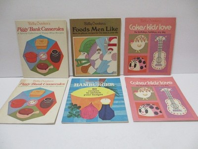 6 VINTAGE BETTY CROCKER'S RECIPES COOKBOOKS BOOKLETS 60'S 70'S KIDS MEN LIKE