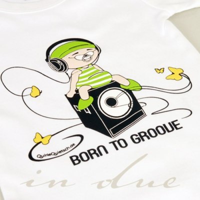 Babybody mit Aufdruck 'BORN TO GROOVE' Gr. 0 - 3 Monate