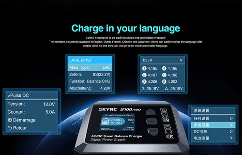 SkyRC S100neo Balance Charger AC100W DC200W 12A Smart LiPo Battery RC Discharger - Picture 23 of 26