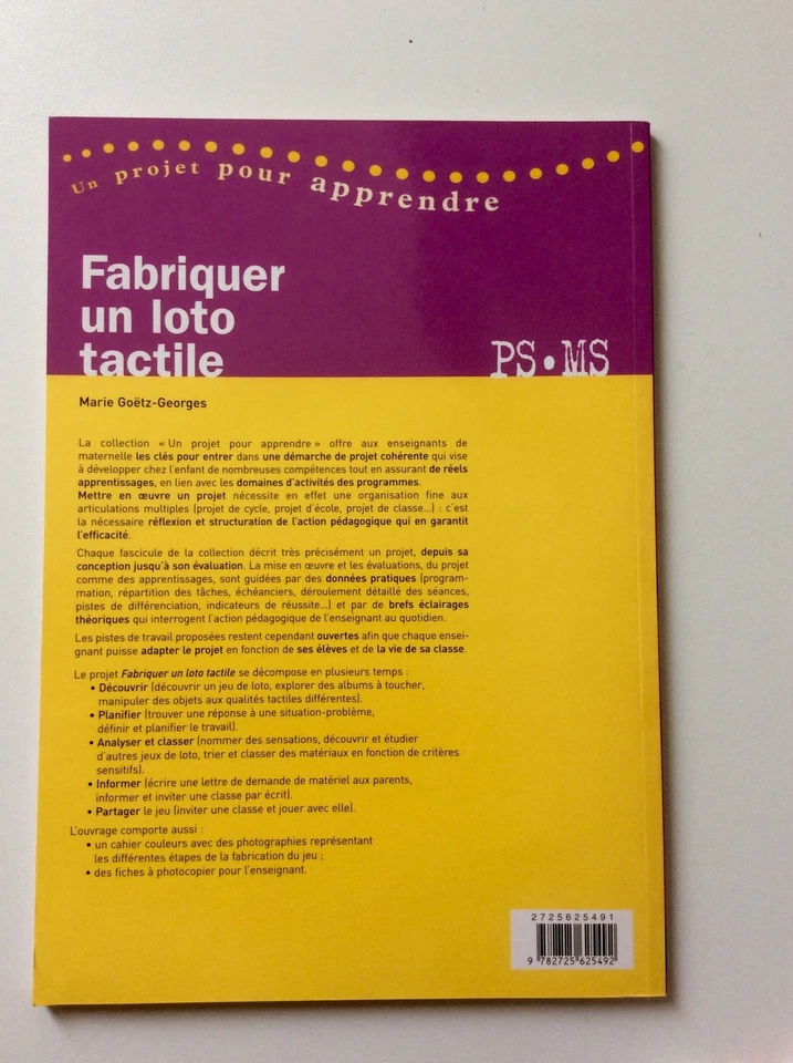 Retz Maternelle FABRIQUER UN LOTO TACTILE POUR PS / MS  - Photo 2/2