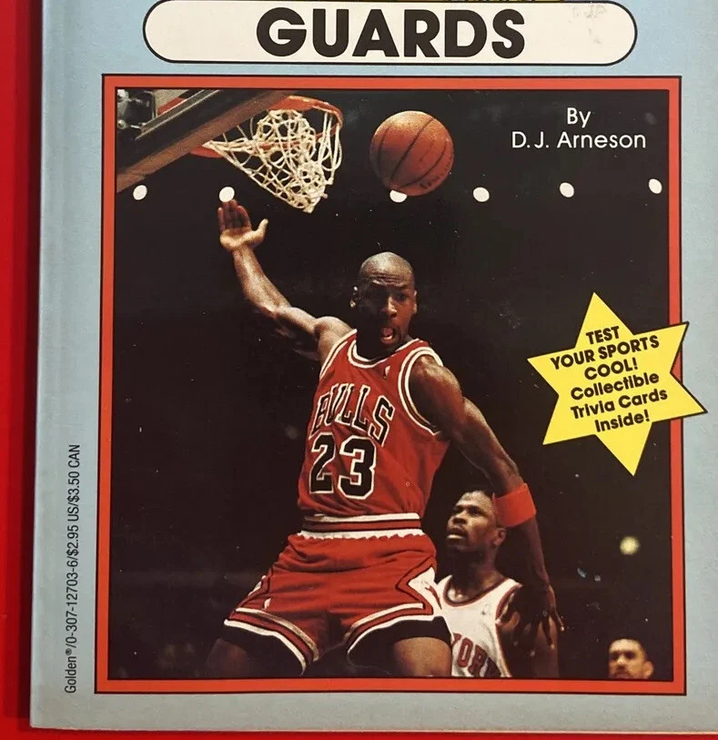 CHICAGO BULLS MICHAEL JORDAN Basketball Awesome Guards Book 1991 Vtg DJ Arneson Foto 2 de 4
