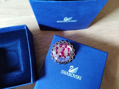 Swarovski Birthday Crystal Cake Rhodium Tray Retired Figure Original Box COA - Picture 3 of 8