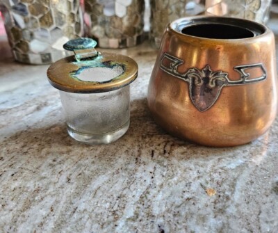 Antique Copper inkwell