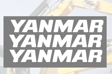 Set of 3 Yanmar Decals Graphics Choose your size and color
