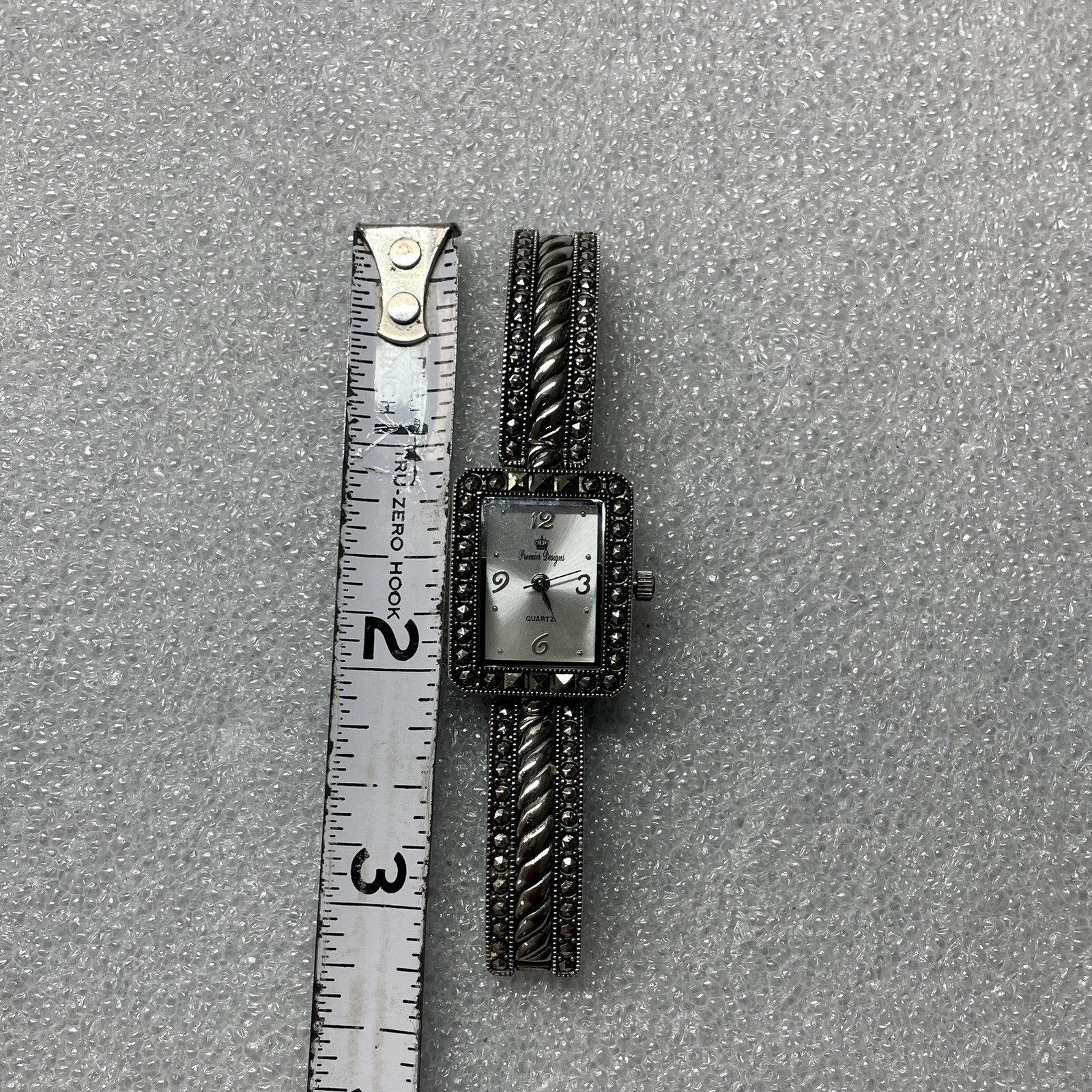 Premier Designs Silvertone Dial Rectangle Case Br… - image 4