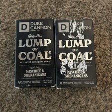 Duke Cannon Soap Big Ass Lump of Coal 10oz Each Activated Charcoal 2pk -