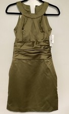 David’s Bridal Women Dress Size 4 Green Evening Wedding Guest Cocktail Fall