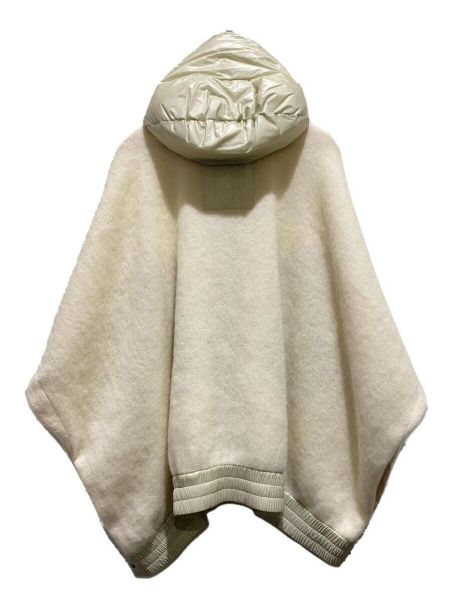 MONCLER◆ポンチョ/S/ナイロン/WHT/I20933G00011 0U242/MANTELLA MONCLER OTHER MANTELLA CAPE PONCHO DOWN MOHAIR White
